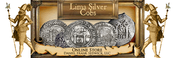 Lima Cob Coins , shield type Diego de La torre , star of lima, 8 reales
