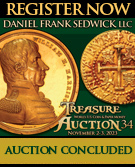 Treasure and World coin Auction #34- REGISTER TODAY