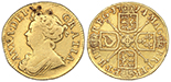 GREAT BRITAIN, London, Engand, gold guinea, Anne, 1714.