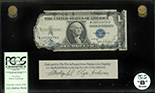 USA, $1 silver certificate, series 1935C, serial W28532679D, Julian-Snyder, PCGS Currency Grade B, with display box.