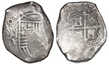 MEXICO, Mexico City, cob 8 reales, 1680 L.
