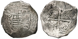 Mexico City, Mexico, cob 8 reales, Philip IV, assayer P, ex-Bahama Coin & Stamp Ltd (rare), NGC VF details / sea salvaged (Shipwreck Label).