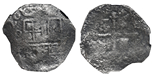 Mexico City, Mexico, cob 8 reales, 1620D.
