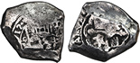 Mexico City, Mexico, cob 8 reales, 1712 (J), rare. weight 25.75 grams. ex-Ponterio auction of September 2004, with original lot-tag 245 
