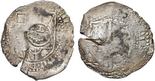 Potosi, Bolivia, cob 8 reales, 1651 O, with crowned-T (Mastalir Ta) countermark on shield, rare, Mastalir Plate.