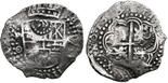 Potosi, Bolivia, cob 8 reales, 1649 O, no countermark (rare). weight 20.4 grams. very choice full date, with original Moro photo-certificate 