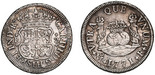 Mexico City, Mexico, pillar 2 reales, Charles III, 1771 F.