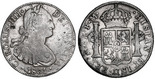 Mexico City, Mexico, bust 8 reales, Charles IV, 1801 FM.
