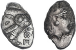 Attica, Athens, AR tetradrachm "owl," ca. 440-404 BC.
